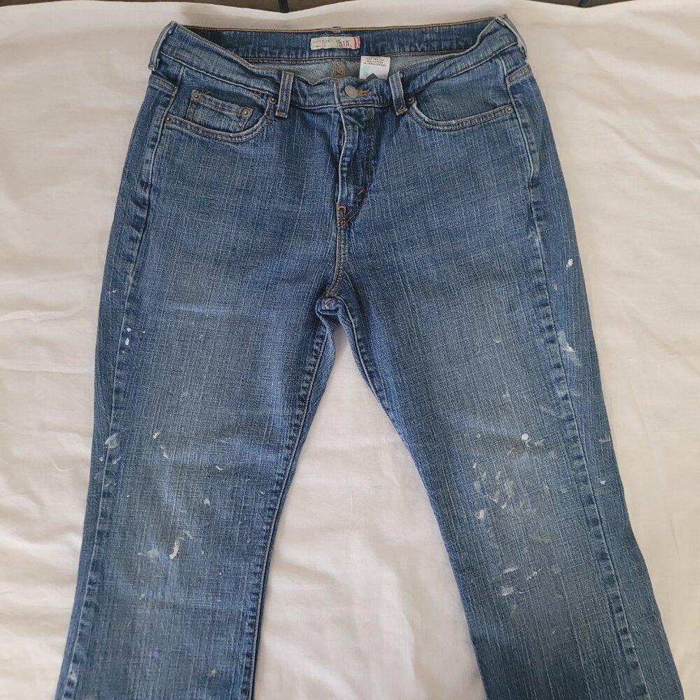 Levi's 515 Blue Jeans Boot Cut Distressed Womens Size 12